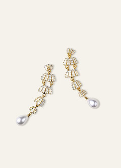 front Zirconia Tassel Drop Earrings