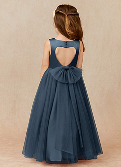 Azazie Muni Flower Girl Dresses Neptune A-Line Bow Tulle Dress image1