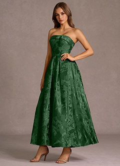Vestido Verde Cazador Largo Kahlia image3