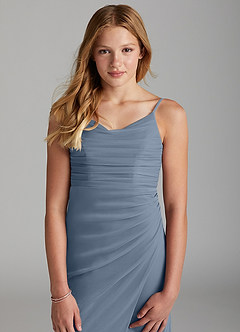 Azazie Deandra Junior Etui Gittergewebe Kleid Zwielichtviolett image6