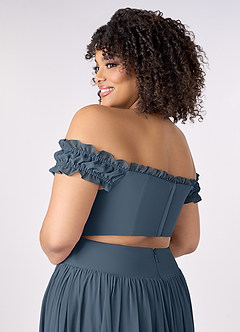 Barbie ♥ Azazie Bridesmaid Dresses Neptune A-Line Off the Shoulder Chiffon Convertible Dress image12