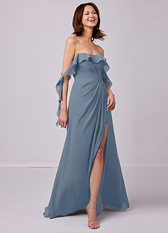 Barbie ♥ Azazie Bridesmaid Dresses Twilight A-Line Off the Shoulder Chiffon Convertible Dress image5