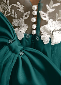Azazie Mixie Robe Demoiselle D'honneur Fillette Robe Princesse en Dentelle Paon image8