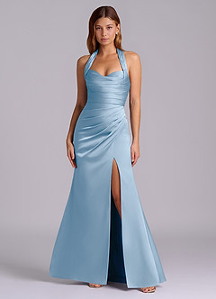 Azazie Destiny At-home Try On Dresses Sangria Mermaid Sweetheart Neckline Stretch Satin Dress image4
