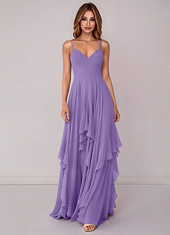 Azazie Zaina Bridesmaid Dresses Tahiti A-Line Chiffon Dress image4