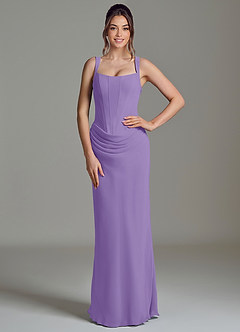 Azazie Niamh Bridesmaid Dresses Tahiti Mermaid Corset Chiffon Dress image1