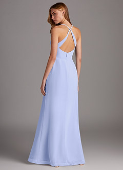 Azazie Manila Bridesmaid Dresses Lavender Sheath V-Neck Chiffon Dress image2