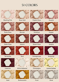 front Farblich passendes Brautjungfern-Scrunchie-Set aus Stretch-Satin in Übergröße