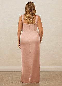 Christian Siriano Bridal for Azazie 1017 Bridesmaid Dresses Rose Gold Sheath Sweetheart Neckline Stretch Satin Dress image11