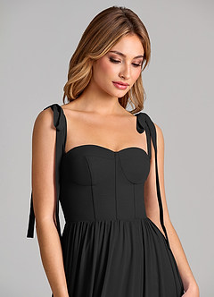 Azazie Anastacia 신부 들러리 드레스 A라인 스윗하트 네크라인 쉬폰 바닥 길이 드레스 image7