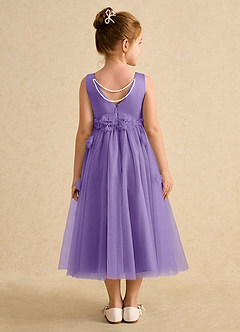 Azazie Lux Flower Girl Dresses Tahiti A-Line Beaded Tulle Dress image2