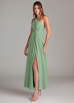 Azazie Brooke Brudepigekjoler En streg En skulder Chiffon Ankel-længde Kjole image3