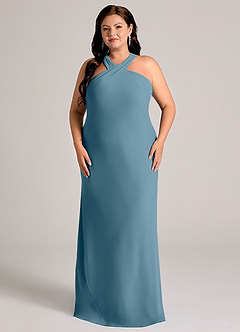 Azazie Doretta Bridesmaid Dresses Bermuda Mermaid Pleated Chiffon Dress image6