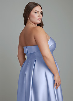 Azazie Lucienne Vestidos de damas de honor Vestido Hielo de Satén Elástico de Línea A Convertible con Palabra de honor image10