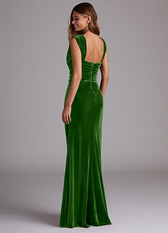 Azazie Genesis Bridesmaid Dresses Ivy Sheath Pleated Velvet Dress image6