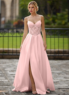Nimbus Rosa Ballkleid aus Satin mit Korsettausschnitt image4