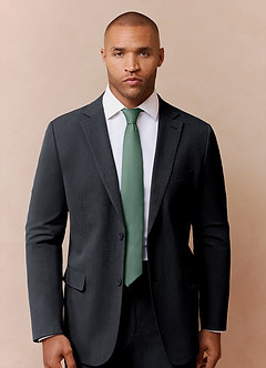 front Stretch Satin Skinny Tie