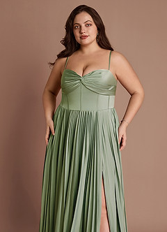 Tyla Dusty Sage Pleated Maxi Dress image13