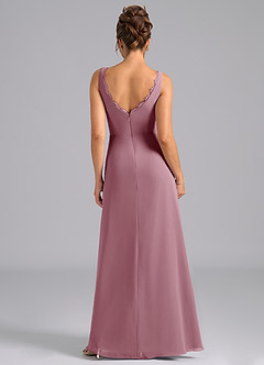 Azazie Bernice Final Sale Vintage Mauve A-Line Pleated Chiffon Dress image2