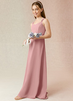Azazie Denice Junior Dusty Rose A-Line Chiffon Dress image5