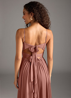 Azazie Zeya Bridesmaid Dresses Cedar Rose A-Line Pleated Mesh Dress image8
