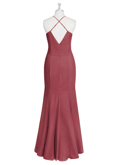 Azazie Carolina Bridesmaid Dresses Merlot Mermaid Ruched Chiffon Dress image7