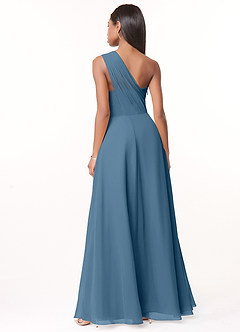 Azazie Ashley Bridesmaid Dresses Bermuda A-Line Ruched Chiffon Dress image2