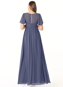 Azazie Verna Maternity Bridesmaid Dresses A-Line V-Neck Ruched Chiffon Floor-Length Dress image2