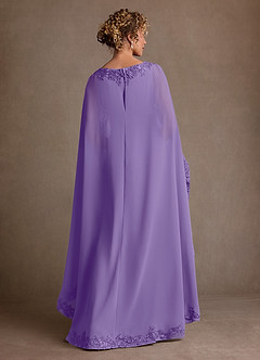 Azazie Artemisia vestidos de madre de la novia Vestido de Tahití de Gasa de Corte Recto con Encaje image3