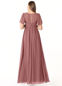 Azazie Verna Maternity Bridesmaid Dresses A-Line V-Neck Ruched Chiffon Floor-Length Dress image2