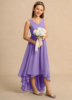 Azazie Kitten Junior Formal Flower Girl Dresses Tahiti A-Line Chiffon Dress image3