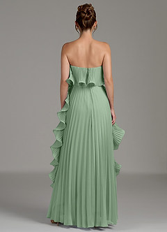 Azazie Alexia Robes de demoiselle d'honneur Robe Trapèze en Mousseline de soie Rayé Matcha image7