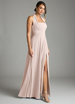 Azazie Tamira Suknie dla druhen Linia A Pofałdowany Szyfon Do ziemi Sukienka image7