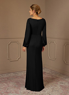 Azazie Satasha Vente finale Robe Trapèze en Maille Col bénitier Dentelle Champagne image4