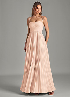Azazie Chiana Final Sale English Rose A-Line Strapless Chiffon Dress image2
