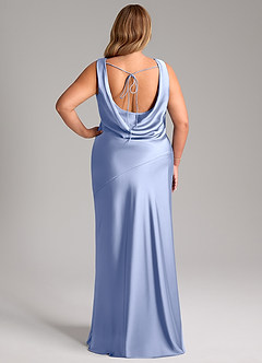 Azazie Rylina Brautjungfernkleider Meerjungfrau-Linie Stretch-Satin Kleid Eis image8