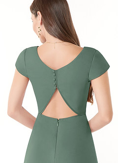 Azazie Hainsly Jurken voor bruidsmeisjes Jurk van Chiffon met A-Lijn Sweetheart Halslijn Eucalyptus image6