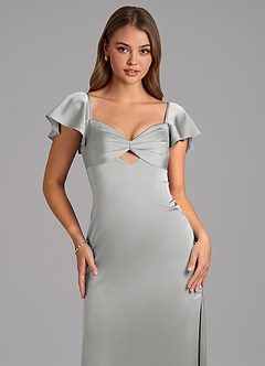 Azazie Demia 신부 들러리 드레스 쉬스 스윗하트 네크라인 스트레치 새틴 발목 길이 드레스 image7