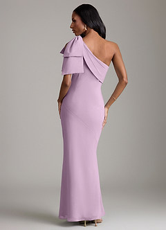 Azazie Yuanna Bridesmaid Dresses Wisteria Mermaid One Shoulder Chiffon Dress image6