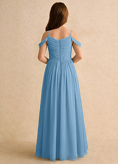 Azazie Chelo Girls Formal Flower Girl Klänningar Klä A-Linje i Chiffong Plisserad image2