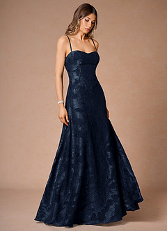 Hollis Navy Lace Back Maxi Dress image4