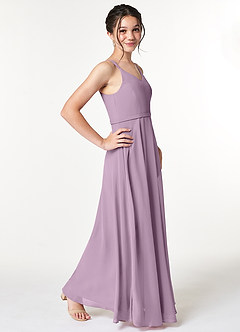 Azazie Janine Junior Wisteria A-Line Chiffon Dress image3