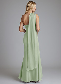 Azazie Solstice Final Sale Dusty Sage Mermaid Strapless Chiffon Convertible Dress image11