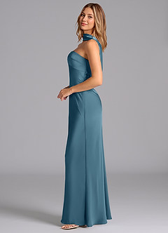 Azazie Lusinda Bridesmaid Dresses Bermuda Mermaid Strapless Stretch Satin Dress image5
