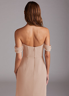 Azazie Saige Bridesmaid Dresses English Rose A-Line Off the Shoulder Chiffon Convertible Dress image6