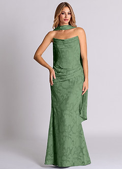 Azazie Sorrel Bridesmaid Dresses Eucalyptus Mermaid Corset Floral Burnout Convertible Dress image5