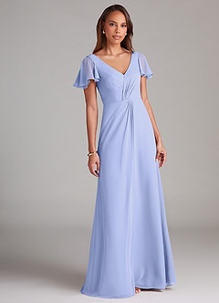Azazie Soren Bridesmaid Dresses Lavender A-Line Ruched Chiffon Dress image1