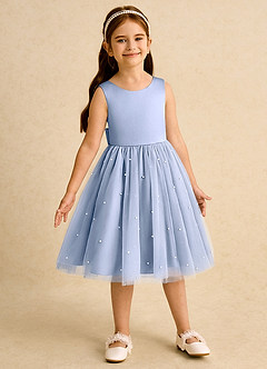 Azazie Bell Robe Demoiselle D'honneur Fillette Robe Princesse en Tulle Arc Eis image4