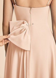 Azazie Bear Junior English Rose A-Line Pleated Chiffon Dress image8