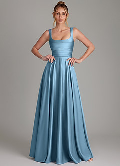 front Azazie Stretch Satin Muster